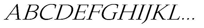 Slingora Light Expanded Italic Font UPPERCASE