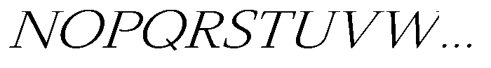 Slingora Light Expanded Italic Font UPPERCASE