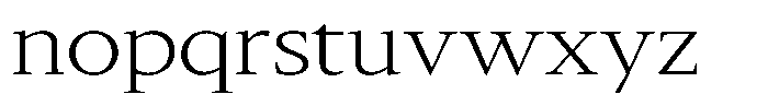 Slingora Light Expanded Font LOWERCASE