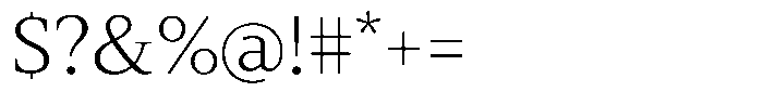 Slingora Light Font OTHER CHARS