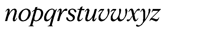 Slingora Medium Condensed Italic Font LOWERCASE