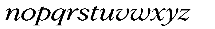 Slingora Medium Expanded Italic Font LOWERCASE
