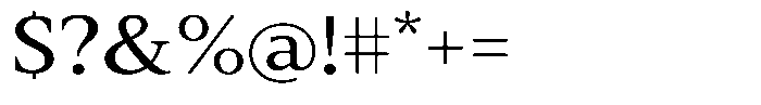 Slingora Medium Expanded Font OTHER CHARS