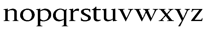 Slingora Medium Expanded Font LOWERCASE