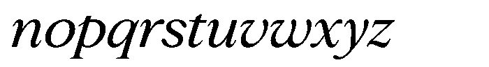 Slingora Medium Italic Font LOWERCASE