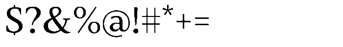 Slingora Medium Font OTHER CHARS