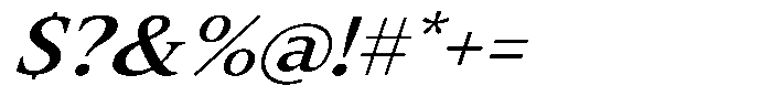 Slingora Semi Bold Expanded Italic Font OTHER CHARS