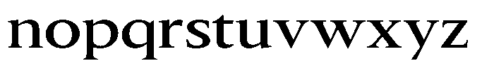 Slingora Semi Bold Expanded Font LOWERCASE
