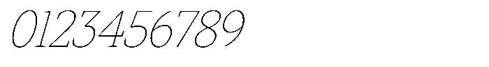 Slingora Thin Condensed Italic Font OTHER CHARS