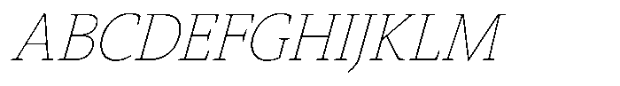 Slingora Thin Condensed Italic Font UPPERCASE
