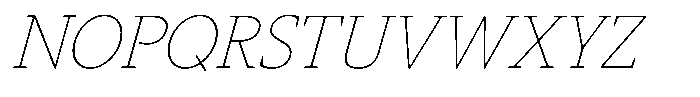 Slingora Thin Condensed Italic Font UPPERCASE