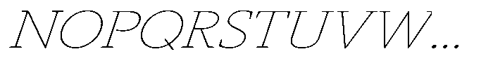 Slingora Thin Expanded Italic Font UPPERCASE