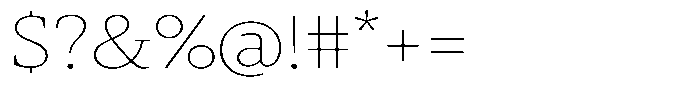 Slingora Thin Expanded Font OTHER CHARS