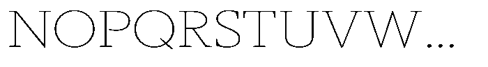 Slingora Thin Expanded Font UPPERCASE