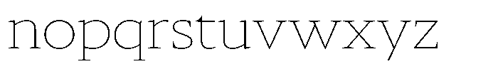 Slingora Thin Expanded Font LOWERCASE