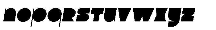 Slizo Oblique Font LOWERCASE