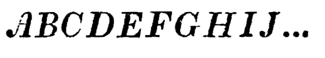 Slm Italic Font UPPERCASE