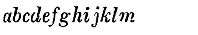 Slm Italic Font LOWERCASE