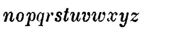 Slm Italic Font LOWERCASE