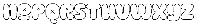 Slombe Outline Regular Font LOWERCASE