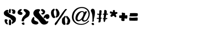 Sloppy Stencil Regular JNL Font OTHER CHARS