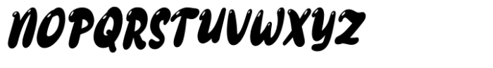 Slow Bolo Bubble Oblique Font UPPERCASE