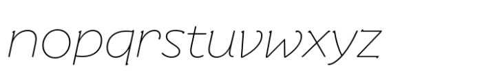 Slowglass Text Thin Italic Font LOWERCASE
