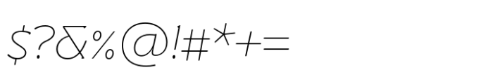 Slowglass Thin Italic Font OTHER CHARS