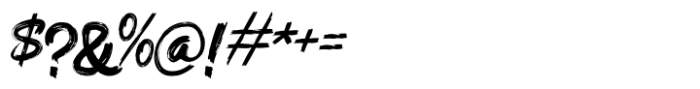 Sludgy Brush Font OTHER CHARS