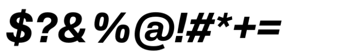 Slussen Bold Italic Font OTHER CHARS