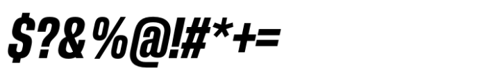 Slussen Compressed Black Italic Font OTHER CHARS