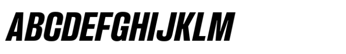 Slussen Compressed Black Italic Font UPPERCASE