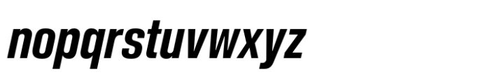 Slussen Compressed Bold Italic Font LOWERCASE