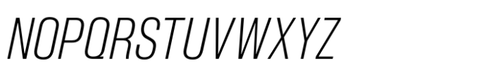 Slussen Compressed Extralight Italic Font UPPERCASE