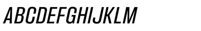 Slussen Compressed Medium Italic Font UPPERCASE