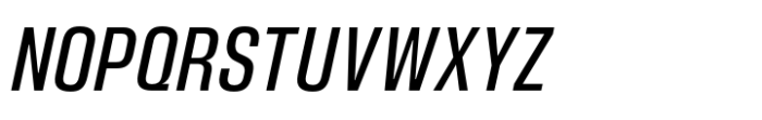 Slussen Compressed Medium Italic Font UPPERCASE