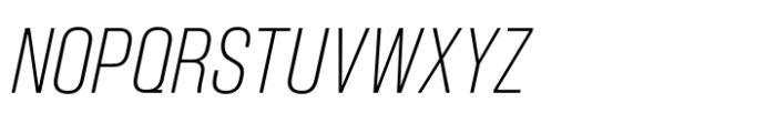 Slussen Compressed Thin Italic Font UPPERCASE