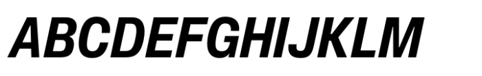 Slussen Condensed Bold Italic Font UPPERCASE