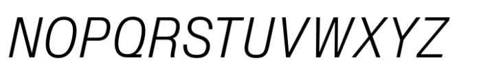 Slussen Condensed Light Italic Font UPPERCASE
