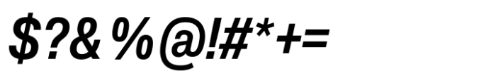Slussen Condensed Semibold Italic Font OTHER CHARS