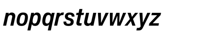 Slussen Condensed Semibold Italic Font LOWERCASE