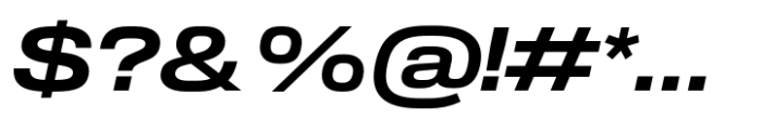 Slussen Expanded Bold Italic Font OTHER CHARS