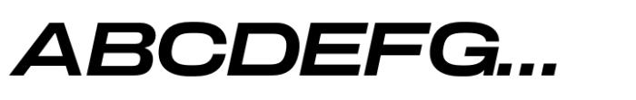 Slussen Expanded Bold Italic Font UPPERCASE