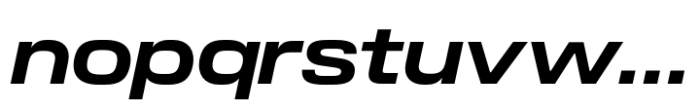 Slussen Expanded Bold Italic Font LOWERCASE