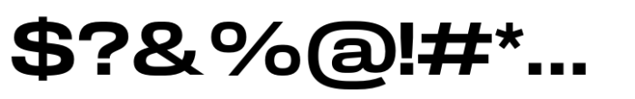 Slussen Expanded Bold Font OTHER CHARS