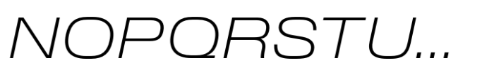 Slussen Expanded Extralight Italic Font UPPERCASE