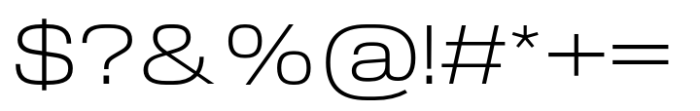 Slussen Expanded Extralight Font OTHER CHARS