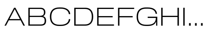 Slussen Expanded Extralight Font UPPERCASE