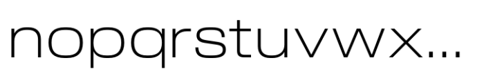 Slussen Expanded Extralight Font LOWERCASE