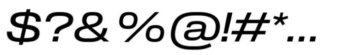 Slussen Expanded Medium Italic Font OTHER CHARS